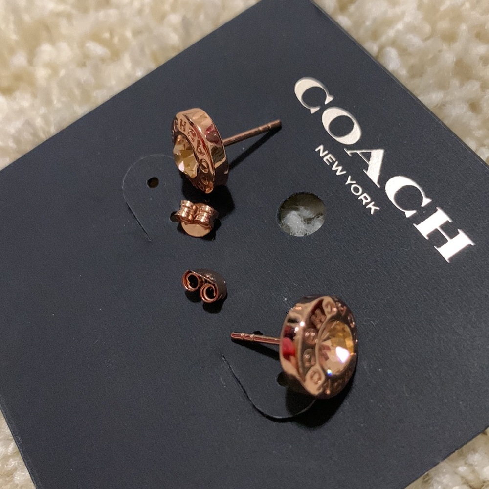 Coach Rose Gold Earrings - Picture 4 of 6